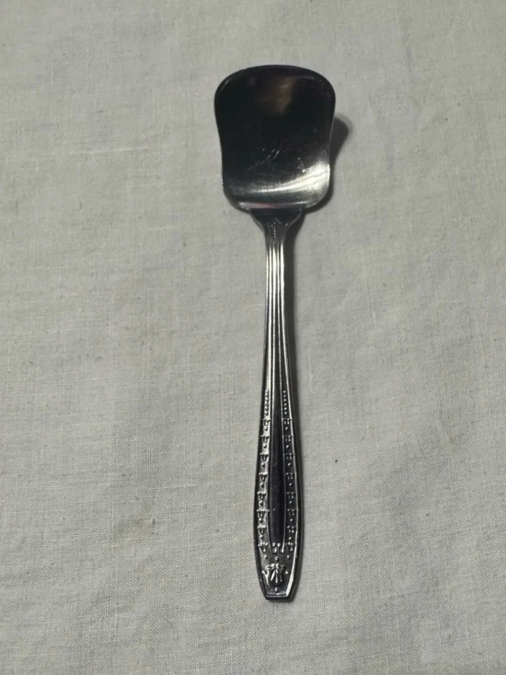 Vintage Square Ice Cream‎ Dessert  Stainless Steel Spoon Mid Century 5